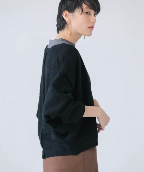 Bou Jeloud（ブージュルード）の「ドルマンマシュマロカーディガン（カーディガン/ボレロ・レディース・ブラック/オフホワイト/ブルー・FREE）」の19枚目の写真