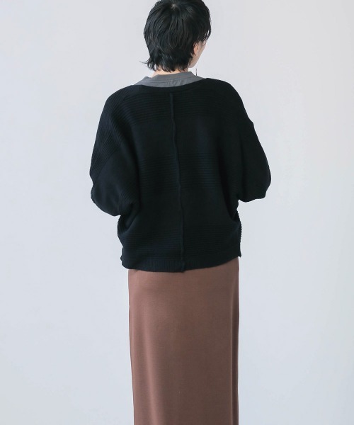 Bou Jeloud（ブージュルード）の「ドルマンマシュマロカーディガン（カーディガン/ボレロ・レディース・ブラック/オフホワイト/ブルー・FREE）」の21枚目の写真