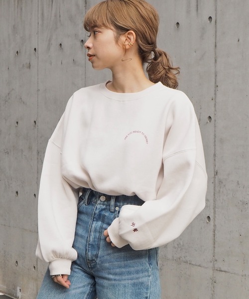 tiptop(ティップトップ)の「2020AW 裏起毛チャイナプリントプルオーバー(スウェット・レディース・スミクロ/パープル/アイボリー/ブルー/オフホワイト/ブラック/キナリ/グリーン・FREE)」の12枚目の写真