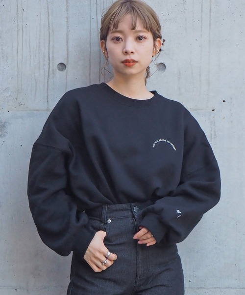 tiptop(ティップトップ)の「2020AW 裏起毛チャイナプリントプルオーバー(スウェット・レディース・スミクロ/パープル/アイボリー/ブルー/オフホワイト/ブラック/キナリ/グリーン・FREE)」の14枚目の写真