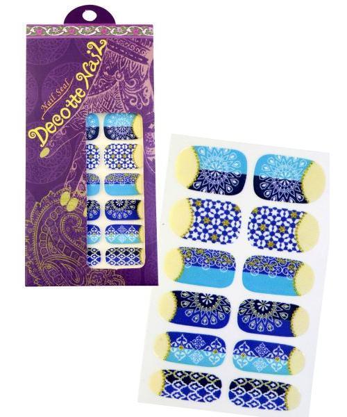 チャイハネ（チャイハネ）の「【チャイハネ】ETHNIC ネイルシール DECO tte Nail（デコッテネイル）ラメ入り（ネイルシール/ネイルチップ・レディース・その他/ゴールド/グリーン/その他1/その他2/その他3/その他4/その他5/その他6/カラフル/ブラック×ブラック/その他7/ブルー/クリア/その他8/ゴールド系その他/マルチ/ブルー系その他/その他15/その他20/ターコイズブルー/その他21/その他22/その他11/レインボー/その他10/その他13/その他12/その他9/その他23/その他24/その他25/その他26/その他27/その他28/D/C/B/A/E/F/G/H/I/J・FREE）」の14枚目の写真