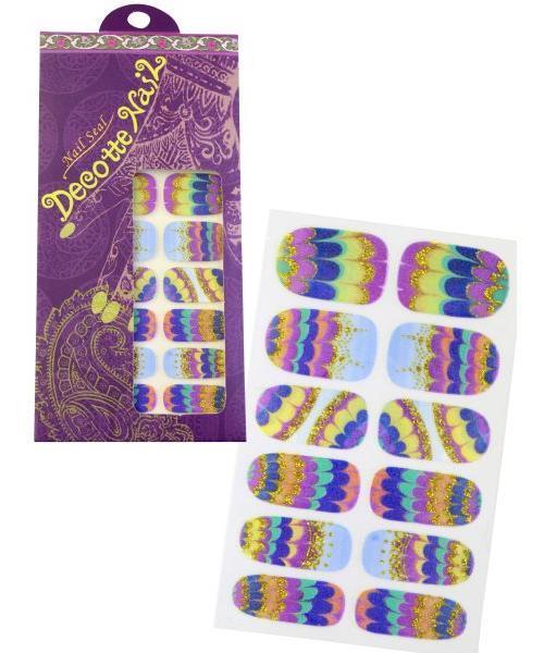 チャイハネ（チャイハネ）の「【チャイハネ】ETHNIC ネイルシール DECO tte Nail（デコッテネイル）ラメ入り（ネイルシール/ネイルチップ・レディース・その他/ゴールド/グリーン/その他1/その他2/その他3/その他4/その他5/その他6/カラフル/ブラック×ブラック/その他7/ブルー/クリア/その他8/ゴールド系その他/マルチ/ブルー系その他/その他15/その他20/ターコイズブルー/その他21/その他22/その他11/レインボー/その他10/その他13/その他12/その他9/その他23/その他24/その他25/その他26/その他27/その他28/D/C/B/A/E/F/G/H/I/J・FREE）」の15枚目の写真