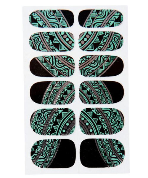 チャイハネ（チャイハネ）の「【チャイハネ】ETHNIC ネイルシール DECO tte Nail（デコッテネイル）ラメ入り（ネイルシール/ネイルチップ・レディース・その他/ゴールド/グリーン/その他1/その他2/その他3/その他4/その他5/その他6/カラフル/ブラック×ブラック/その他7/ブルー/クリア/その他8/ゴールド系その他/マルチ/ブルー系その他/その他15/その他20/ターコイズブルー/その他21/その他22/その他11/レインボー/その他10/その他13/その他12/その他9/その他23/その他24/その他25/その他26/その他27/その他28/D/C/B/A/E/F/G/H/I/J・FREE）」の17枚目の写真