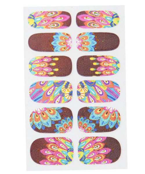 チャイハネ（チャイハネ）の「【チャイハネ】ETHNIC ネイルシール DECO tte Nail（デコッテネイル）ラメ入り（ネイルシール/ネイルチップ・レディース・その他/ゴールド/グリーン/その他1/その他2/その他3/その他4/その他5/その他6/カラフル/ブラック×ブラック/その他7/ブルー/クリア/その他8/ゴールド系その他/マルチ/ブルー系その他/その他15/その他20/ターコイズブルー/その他21/その他22/その他11/レインボー/その他10/その他13/その他12/その他9/その他23/その他24/その他25/その他26/その他27/その他28/D/C/B/A/E/F/G/H/I/J・FREE）」の3枚目の写真