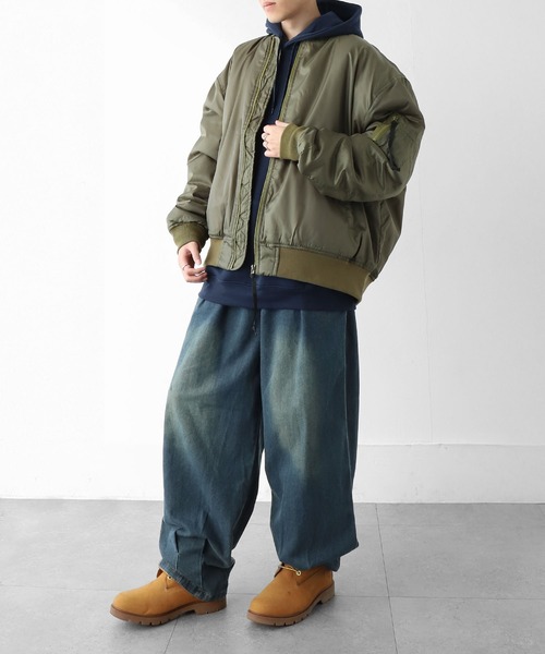 ジャケット・アウター CIVILIZED SURVIVAL MA-1 size2 CL-2854-PGMNTBLK-F-TOP_1080x.