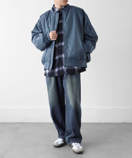 ソロイスト　オーバーサイズ　ZIP MA-1 サイズ44 セール】【ZIP FIVE】 オーバーサイズ MA-1 ミリタリー フライト