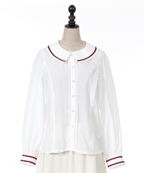 axes femme - ストライプシアー半袖ブラウス axes femme kawaii 新品未使用 ストライプシアー半袖ブラウス