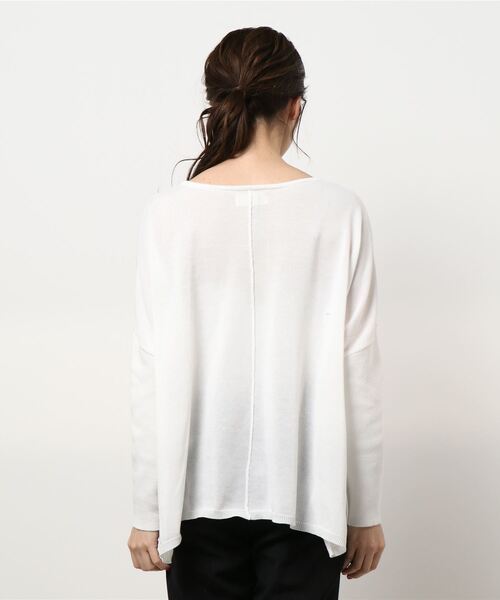 rps（アールピーエス）の「アウトシームワイドニットプルオーバー（ニット/セーター・レディース・グリーン/杢グレー/オフホワイト・M）」の7枚目の写真