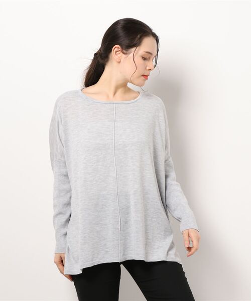 rps（アールピーエス）の「アウトシームワイドニットプルオーバー（ニット/セーター・レディース・グリーン/杢グレー/オフホワイト・M）」の14枚目の写真