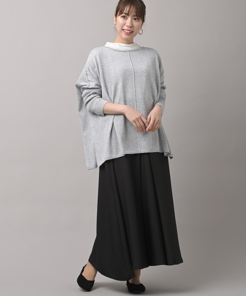 rps（アールピーエス）の「アウトシームワイドニットプルオーバー（ニット/セーター・レディース・グリーン/杢グレー/オフホワイト・M）」の8枚目の写真