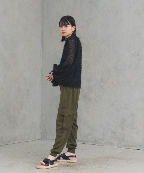 manana suerte(マニャーナスエルテ)の「サテンカーゴパンツ(カーゴパンツ・レディース・ブラック/カーキ・FREE)」の17枚目の写真
