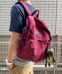 【多収納/通学/リュック】マスコット付きデイパック