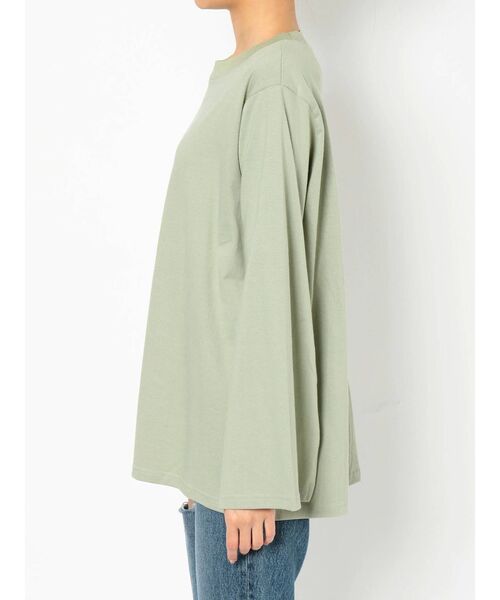 EVRIS（エヴリス）の「SLIT SLEEVE ロングTEE（Tシャツ/カットソー・レディース・ホワイト/ブラック/ミント・FREE）」の7枚目の写真