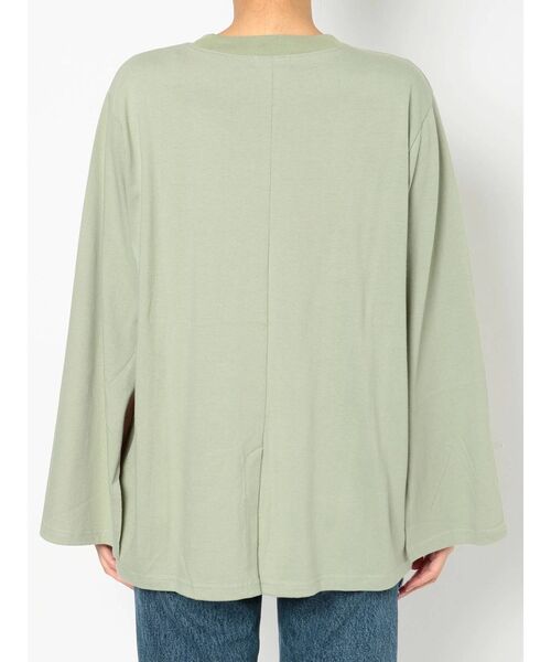 EVRIS（エヴリス）の「SLIT SLEEVE ロングTEE（Tシャツ/カットソー・レディース・ホワイト/ブラック/ミント・FREE）」の8枚目の写真