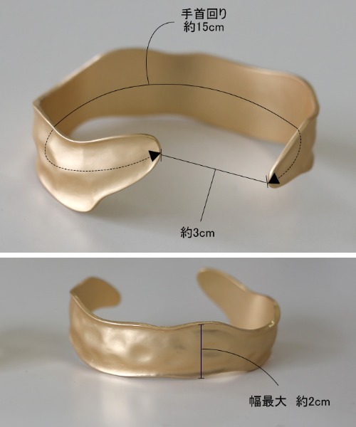 select MOCA（セレクトモカ）の「ニュアンスワイドバングル（バングル/リストバンド・レディース・シルバー/ゴールド・FREE）」の15枚目の写真