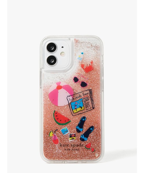 グリッター グリッター ケース パーティー Spade アイフォン リキッド プール New York ケイトスペード リキッド 12mini スマホケース カバー Kate ケース フォン New ニューヨーク のファッション
