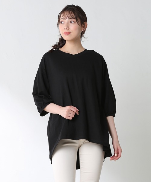 Honeys（ハニーズ）の「ボリューム袖チュニック（その他トップス・レディース・ブルー/パープル/ブラック/モカ/アイボリー・L/LL/M）」の3枚目の写真