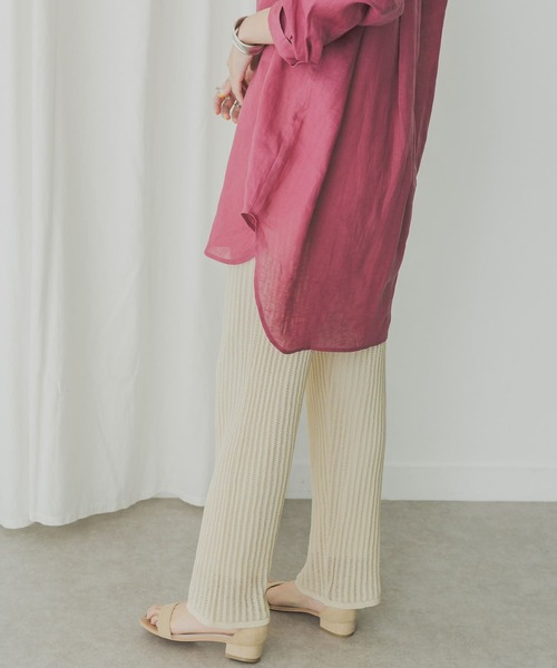 KBF+（ケービーエフプラス）の「KBF+　メッシュニットパンツ（その他パンツ・レディース・ブラック/アイボリー/ラベンダー・ONE）」の2枚目の写真