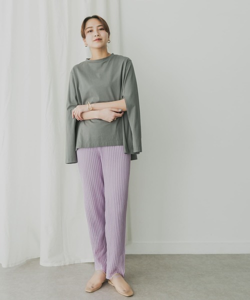 KBF+（ケービーエフプラス）の「KBF+　メッシュニットパンツ（その他パンツ・レディース・ブラック/アイボリー/ラベンダー・ONE）」の15枚目の写真