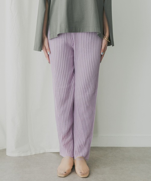 KBF+（ケービーエフプラス）の「KBF+　メッシュニットパンツ（その他パンツ・レディース・ブラック/アイボリー/ラベンダー・ONE）」の16枚目の写真