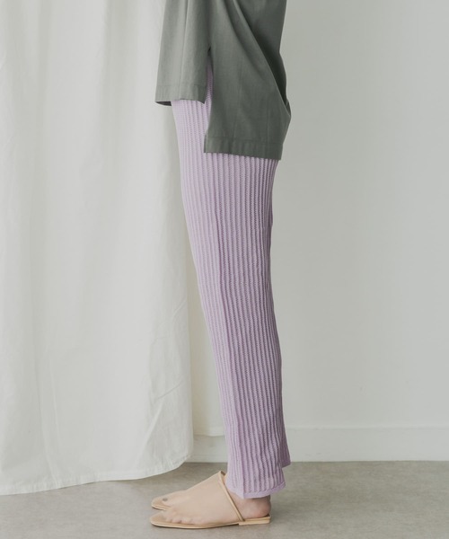 KBF+（ケービーエフプラス）の「KBF+　メッシュニットパンツ（その他パンツ・レディース・ブラック/アイボリー/ラベンダー・ONE）」の17枚目の写真