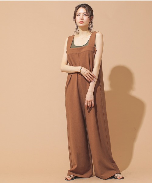 BEAMS LIGHTS（ビームスライツ）の「BEAMS LIGHTS / ブロック インレー コンビネゾン（つなぎ/オールインワン・レディース・ブラック/ブラウン・ONE SIZE）」の10枚目の写真