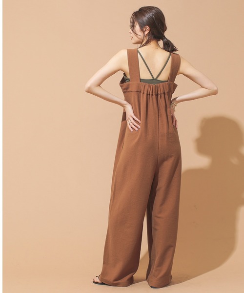 BEAMS LIGHTS（ビームスライツ）の「BEAMS LIGHTS / ブロック インレー コンビネゾン（つなぎ/オールインワン・レディース・ブラック/ブラウン・ONE SIZE）」の8枚目の写真