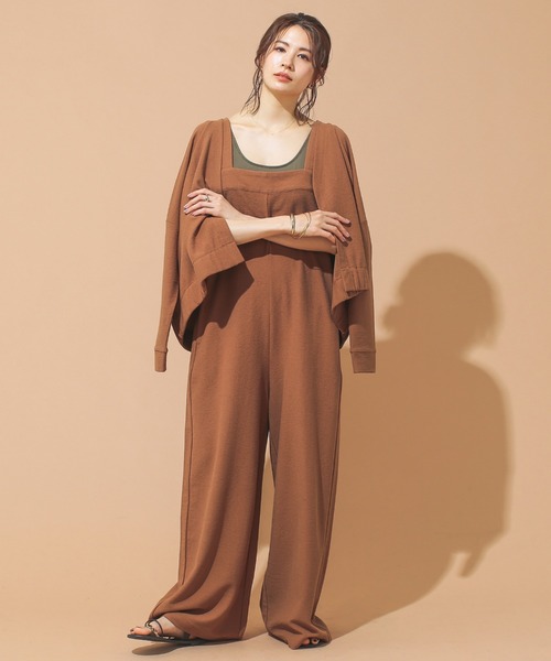BEAMS LIGHTS（ビームスライツ）の「BEAMS LIGHTS / ブロック インレー コンビネゾン（つなぎ/オールインワン・レディース・ブラック/ブラウン・ONE SIZE）」の6枚目の写真