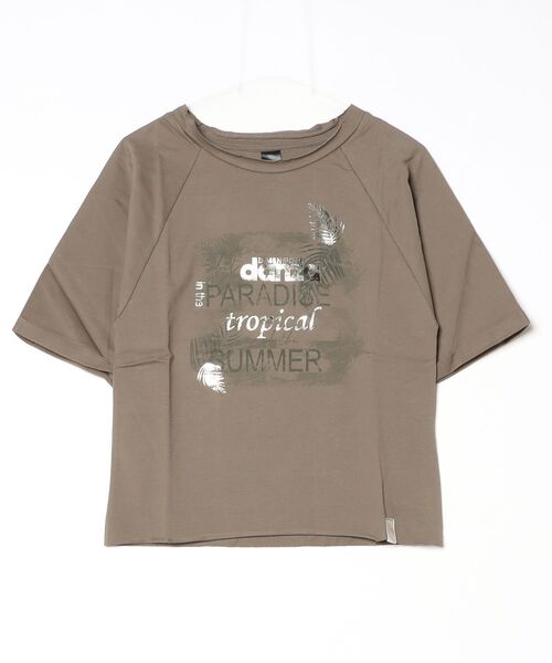 DIMENSIONE danza(ディメンシオーネ ダンツァ)の「リーフプリントスウェット(Tシャツ/カットソー・レディース・ブラック/オフホワイト/グリーン/イエロー・SMALL/X-SMALL/MEDIUM)」の4枚目の写真