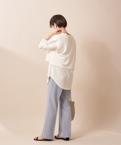 SHENERY（シーナリー）の「片畦ショートニットベスト（ニット/セーター・レディース・ブラウン/オフホワイト/ブラック・FREE）」の20枚目の写真