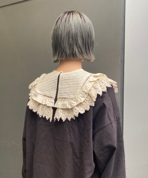 CIAOPANIC（チャオパニック）の「レースつけ襟　ビックカラー（付け襟・レディース・オフホワイト/ブラック/ベージュ・FREE）」の12枚目の写真