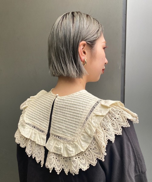 CIAOPANIC（チャオパニック）の「レースつけ襟　ビックカラー（付け襟・レディース・オフホワイト/ブラック/ベージュ・FREE）」の11枚目の写真