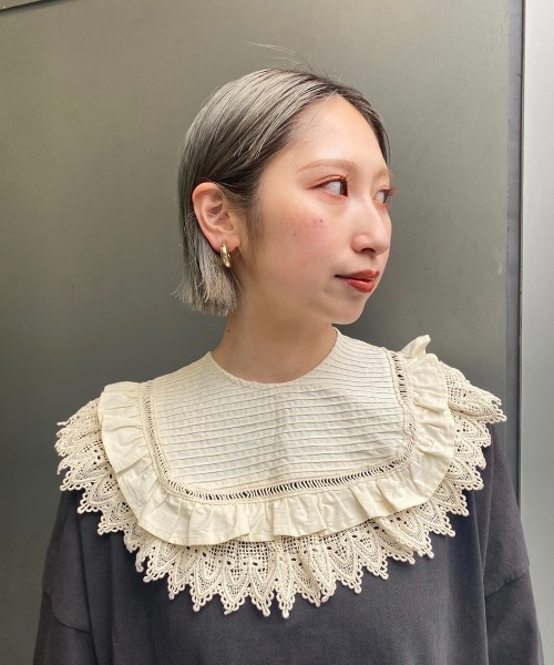 CIAOPANIC（チャオパニック）の「レースつけ襟　ビックカラー（付け襟・レディース・オフホワイト/ブラック/ベージュ・FREE）」の10枚目の写真