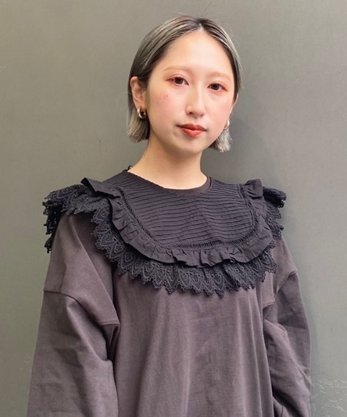 CIAOPANIC（チャオパニック）の「レースつけ襟　ビックカラー（付け襟・レディース・オフホワイト/ブラック/ベージュ・FREE）」の14枚目の写真