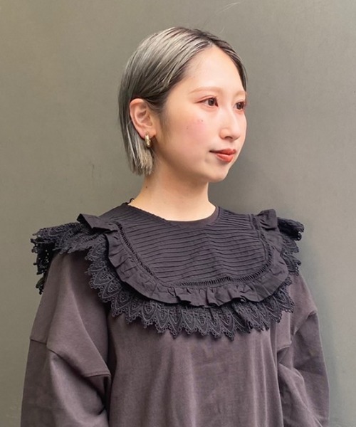 CIAOPANIC（チャオパニック）の「レースつけ襟　ビックカラー（付け襟・レディース・オフホワイト/ブラック/ベージュ・FREE）」の13枚目の写真
