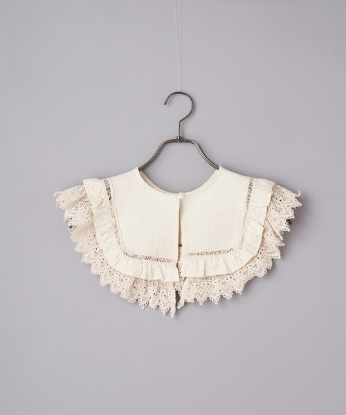 CIAOPANIC（チャオパニック）の「レースつけ襟　ビックカラー（付け襟・レディース・オフホワイト/ブラック/ベージュ・FREE）」の15枚目の写真