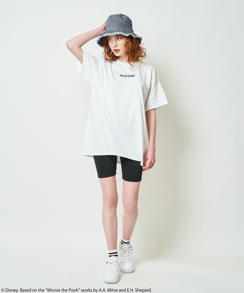 4GEEKS BY SPIRALGIRL（フォーギークスバイスパイラルガール）の「【Disney/ディズニー/くまのプーさん/ズオウ/ヒイタチ】Tシャツ（Tシャツ/カットソー・レディース・ブラック/オフホワイト・FREE）」の21枚目の写真