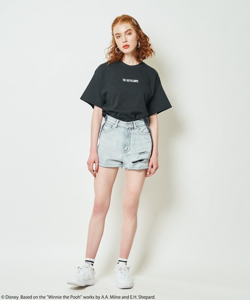 4GEEKS BY SPIRALGIRL（フォーギークスバイスパイラルガール）の「【Disney/ディズニー/くまのプーさん/ズオウ/ヒイタチ】Tシャツ（Tシャツ/カットソー・レディース・ブラック/オフホワイト・FREE）」の9枚目の写真