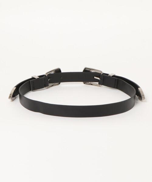 RASVOA(ラスボア)の「ビンテージダブルバックルベルト(ベルト・レディース・ブラック/クリア・FREE)」の3枚目の写真