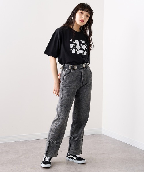 RASVOA(ラスボア)の「ビンテージダブルバックルベルト(ベルト・レディース・ブラック/クリア・FREE)」の5枚目の写真