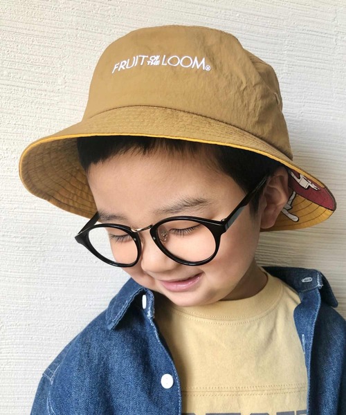 FRUIT OF THE LOOM（フルーツオブザルーム）の「【KIDS】【フルーツオブザルーム×TYPY】FRUITMAN KID's BUCKETHAT（ハット・キッズ・ブラック/ベージュ/グリーン・54）」の2枚目の写真