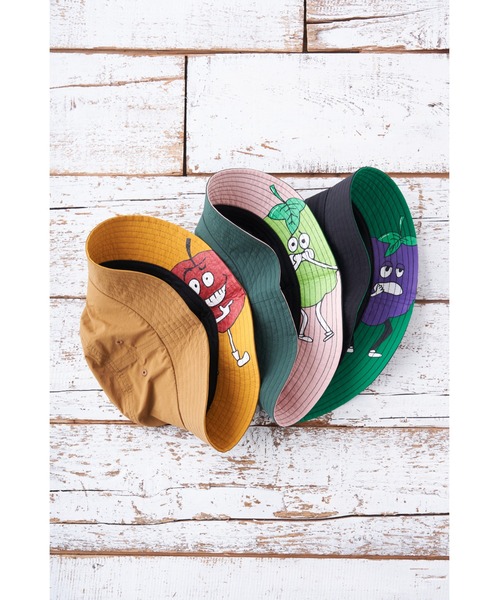 FRUIT OF THE LOOM（フルーツオブザルーム）の「【KIDS】【フルーツオブザルーム×TYPY】FRUITMAN KID's BUCKETHAT（ハット・キッズ・ブラック/ベージュ/グリーン・54）」の3枚目の写真