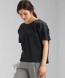 green label relaxing | CB コットン ブロード 袖 ギャザー ブラウス(シャツ/ブラウス)