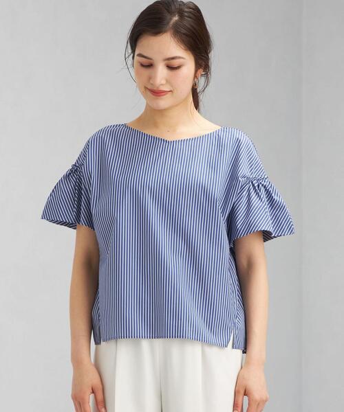 green label relaxing（グリーンレーベルリラクシング）の「CB コットン ブロード 袖 ギャザー ブラウス（シャツ/ブラウス・レディース・ブラック/ライム/その他1/ホワイト・FREE）」の15枚目の写真