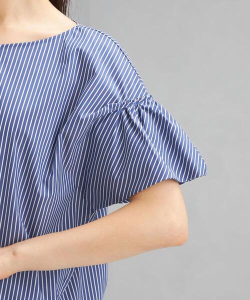 green label relaxing（グリーンレーベルリラクシング）の「CB コットン ブロード 袖 ギャザー ブラウス（シャツ/ブラウス・レディース・ブラック/ライム/その他1/ホワイト・FREE）」の12枚目の写真