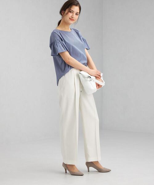 green label relaxing（グリーンレーベルリラクシング）の「CB コットン ブロード 袖 ギャザー ブラウス（シャツ/ブラウス・レディース・ブラック/ライム/その他1/ホワイト・FREE）」の16枚目の写真