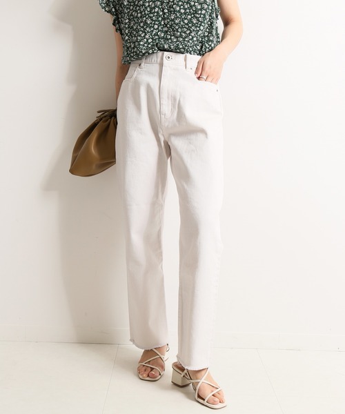 SLOBE IENA（スローブイエナ）の「LE DENIM カットオフスリムデニムパンツ【洗濯機使用可能】◆（デニムパンツ・レディース・ホワイト/ブルー/グレー系その他・40/38/36）」の17枚目の写真