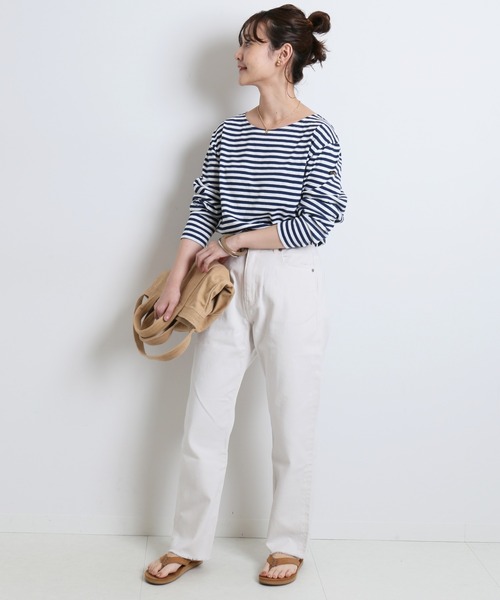 SLOBE IENA（スローブイエナ）の「LE DENIM カットオフスリムデニムパンツ【洗濯機使用可能】◆（デニムパンツ・レディース・ホワイト/ブルー/グレー系その他・40/38/36）」の8枚目の写真