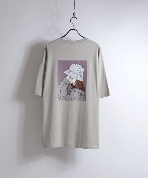 ILL'S(イルズ)の「ILL'S / イルズ ハット/ブック ガールイラストTシャツ(Tシャツ/カットソー・メンズ・ブラック/ベージュ/ミント/グレー系その他/ホワイト系その他/ホワイト・M/L)」の6枚目の写真