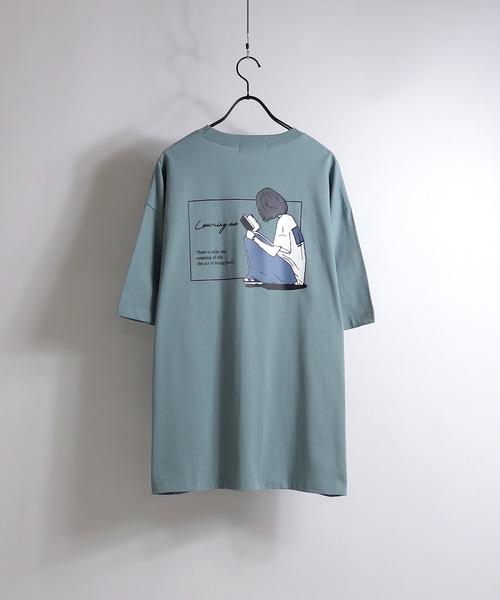 ILL'S(イルズ)の「ILL'S / イルズ ハット/ブック ガールイラストTシャツ(Tシャツ/カットソー・メンズ・ブラック/ベージュ/ミント/グレー系その他/ホワイト系その他/ホワイト・M/L)」の18枚目の写真